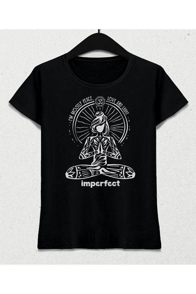 Basmatik Imperfect Yoga Γυναικείο Μαύρο T-Shirt