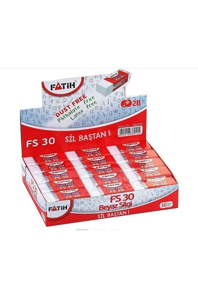 Fatih Γόμα Λευκή Fs-30 - Συσκευασία των 30