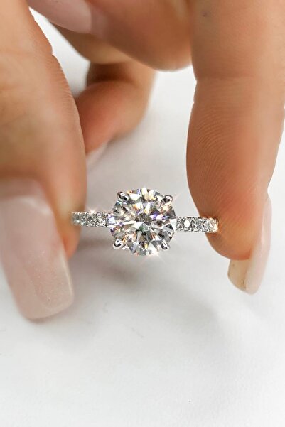 Crystal Diamond Zirconia 1.81 Carat Tektaş Yüzük