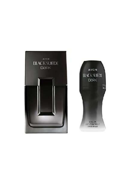 AVON Black Suede Dark For Him 75ml Erkek Parfümü Black Suede Dark Roll-on Iki...