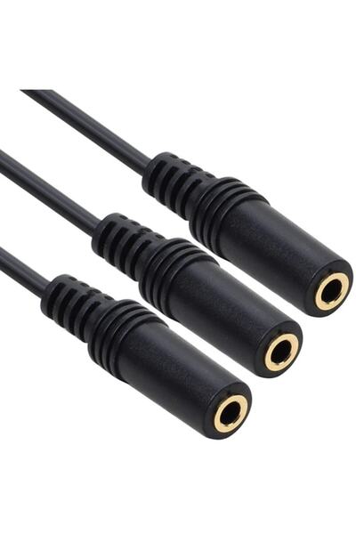 Alfais 4300 Kulaklık Mikrofon Çoklayıcı 3 Port 3.5mm Splitter Çevirici Dönüştürücü Adaptör