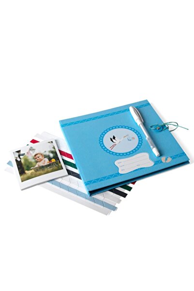 Marjinal Hediyelik Erkek Bebek Anı Kitabı Jel Kalemli