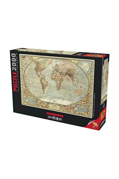 Anatolian Dünya Haritası World Map 2000 Parça Puzzle