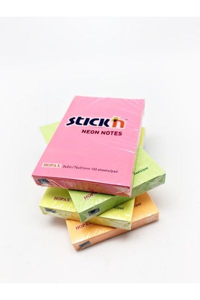 Gıpta Stick'n Neon Note Paper 76x51mm Set of 4