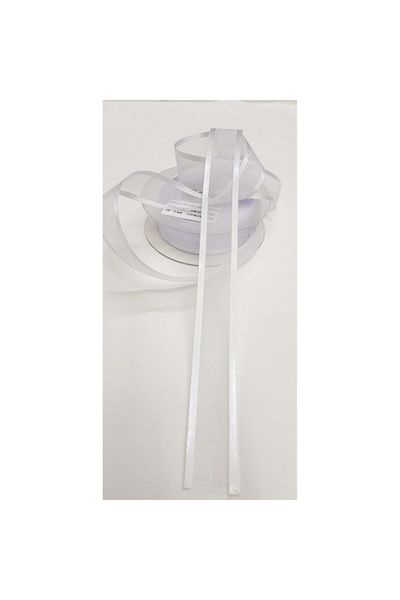 Hobigram Panglică Satin Organza Albă Lățime 2,5 Cm Lungime 1 Metru Prețul este pentru Cadou Ornament Ambalare Panglică – De