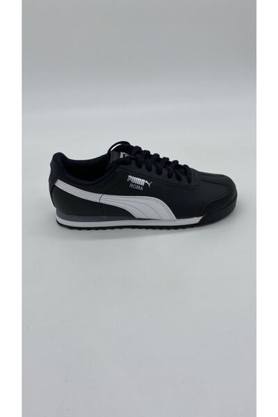 Puma Unisex Siyah Beyaz Roma Spor Ayakkabı