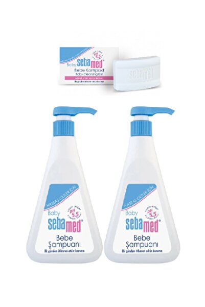 Sebamed سيباميد شامبو أطفال 500 مل × 2 قطعة وصابون أطفال 100 جرام هدية