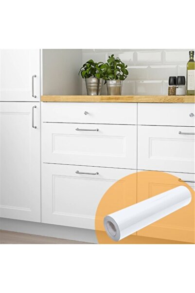 KrcDisplay Mat Beyaz Folyo 76cmx3mt Yapışkanlı Kaplama Folyosu