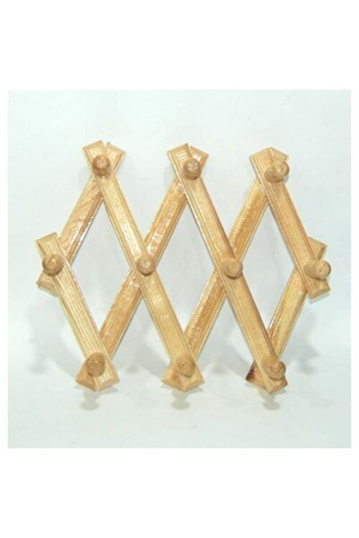 Modatools Hanger Wooden Hanger Accordion Hanger 10 Knobs Wall Mounted Hanger