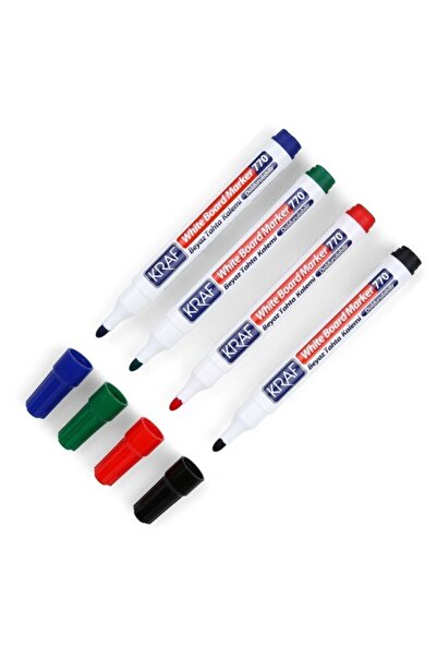 KRAF Beyaz Tahta Kalem Seti (doldurulabilir) 4'lü