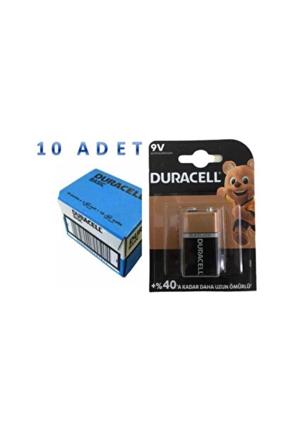 Duracell 9 Volt Alkaline Pil X 10 Adet