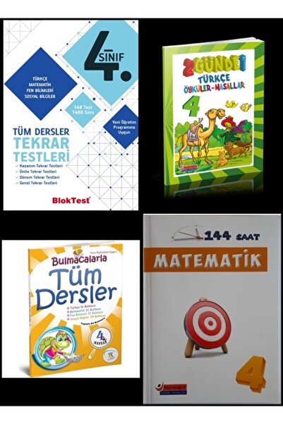 Tudem Yayınları 4.sınıf Set (bloktest Tekrar Testi + 144 Saat Matematik + Bul...