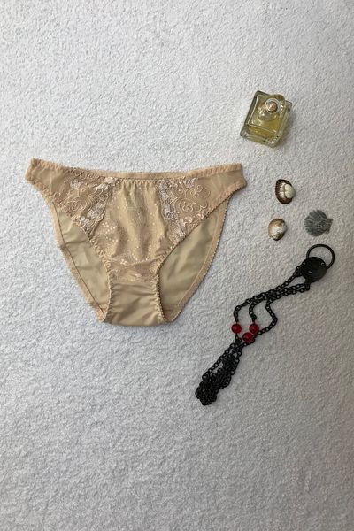 Belladonna Women's Beige Lace Laced Panties