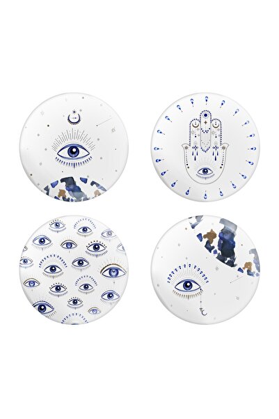 4'lu Spirit Eye Collection Küçük Aperitif Tabak Seti
