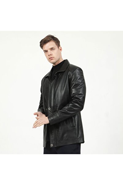 Dericlub 992 Siyah Erkek Deri Kaban