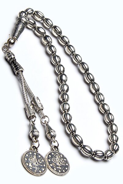 OTTOTESBİH Erkek Hediyelik Çift Püsküllü Beyzi Kesim Bilek Boy Metal Tesbih