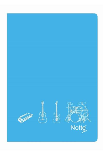 Notte Caiet de muzică A4 40 coli - Copertă din plastic ZIMBALI cusută, 10-138