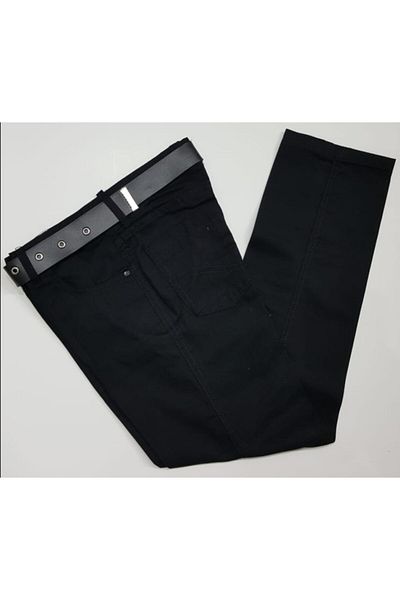 ALKANO Boy's Black Linen Trousers