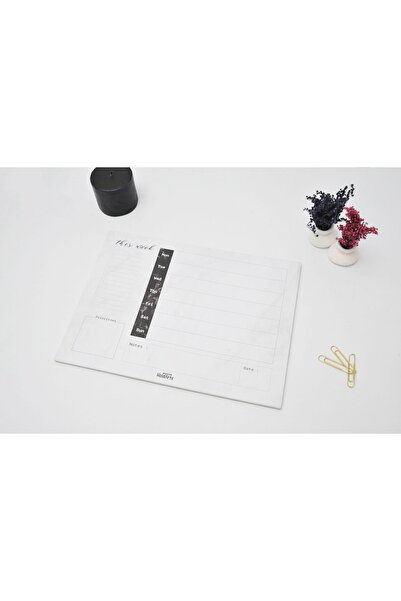 Mermer Desen Haftalık Planlayıcı 31,8 X 23,7