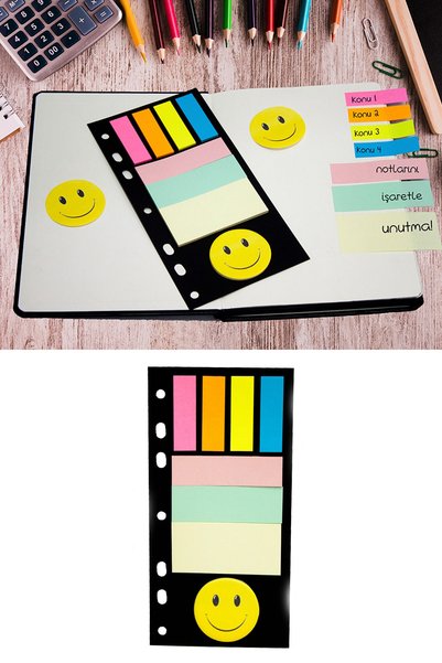 Paste Notes Smile Organizer Adhesive Note Paper