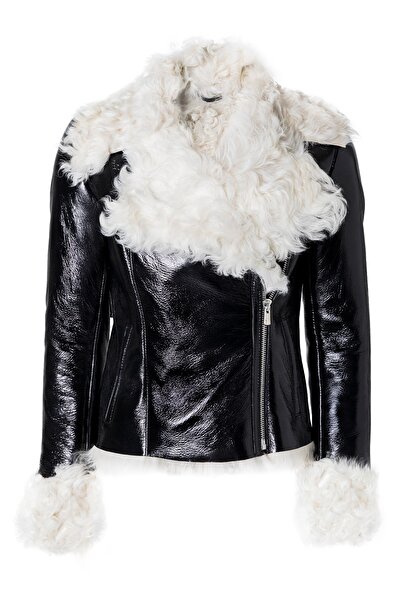 Hypnos Kadın Siyah Hakiki Deri Ceket