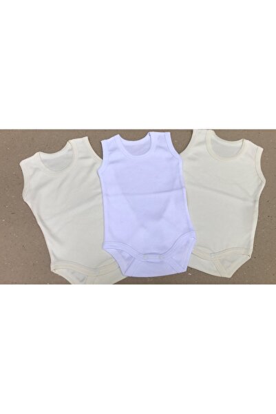 bebedino Baby White and Cream Color Pack of 3 with Snap Fastener Badi Strap