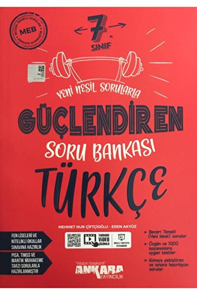 Ankara Yayıncılık 7.sınıf Yeni Nesil Sorularla Güçlendiren Türkçe Soru Bankası