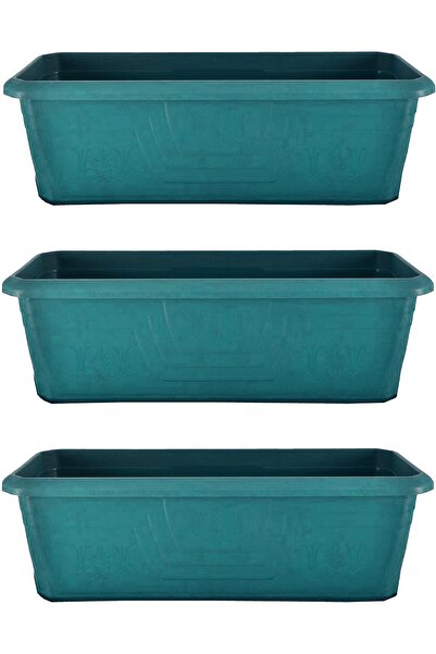 bimbambom Dış Mekan Büyük Saksı 60 Litre 3 Adet K.yeşil, Derin Bahçe Saksısı(...