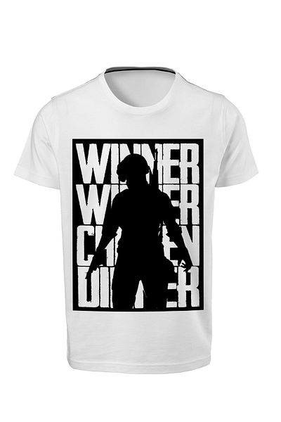 ACR Giyim Pubg - Winner Winner - Tricou alb unisex cu imprimeu digital K-02