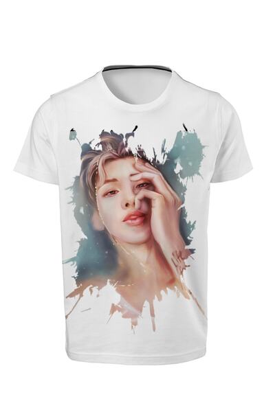 ACR Giyim Bts - Rm - Unisex dečji beli Digitalna štampa paket T-shirt E-06