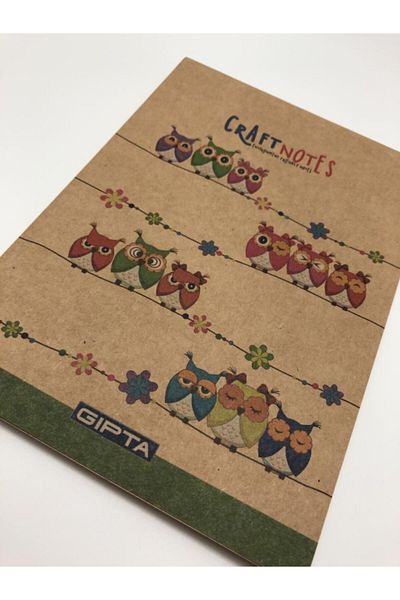 Gıpta Craft Notes Owl Notebook 60 MakeA5 Drawing1837