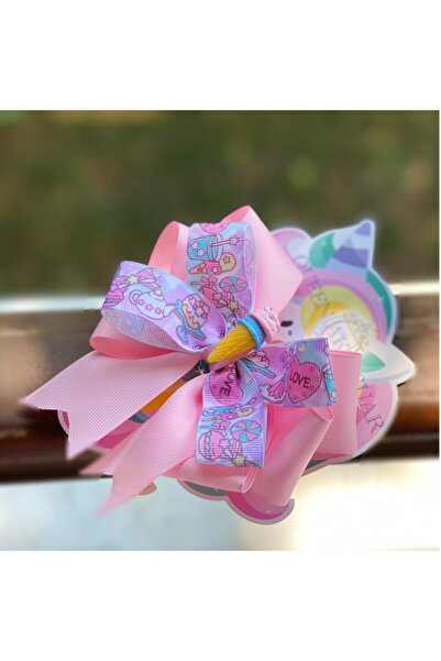 QUEEN AKSESUAR Pink Bow Cake Cake Ice Ice Cream Metal Clip Candy Buckle