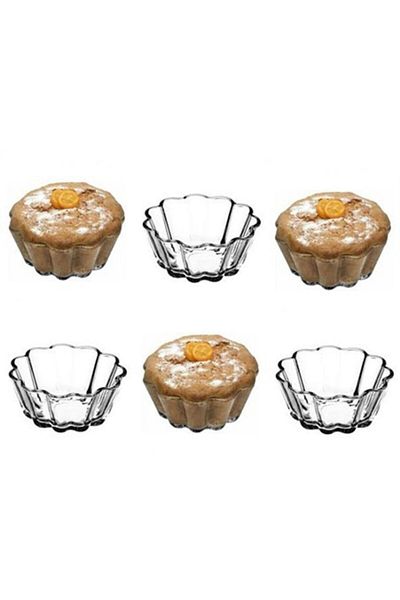 Paşabahçe Borcam Mini Oven Maffin Container Snack Bowl Presentation Square Set of 6