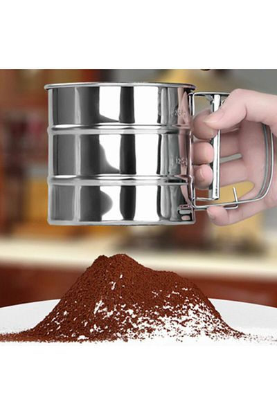 KanyonGrup Stainless Sieve Flour Sieve with Metal Latch