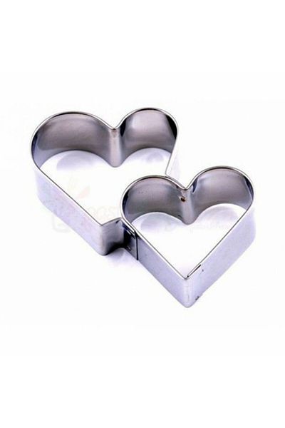 Eminonutoptanci Cake Cookie and Pastry Mold Metal Heart Double 8cm