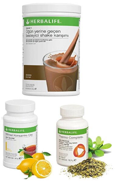 Herbalife Çikolata Shake Limon Aromalı Çay Thermo Complete Set