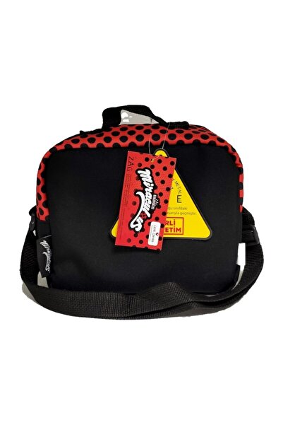 Ladybug ve Cat Noir Ladybug Embossed Primary School Backpack and Lunchbag