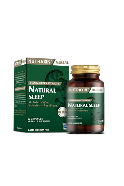 Nutraxin NaturalSleep60 Capsules Herbal Pill Sleeping Regulator