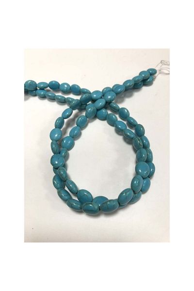 Hobigram Sortiment de mărgele Turcoaz Mărgele din piatră naturală Migdale – Mărgele, Design elegant, Accesoriu pentru femei – Mărgele – B