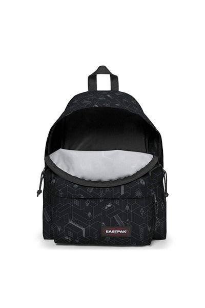 Eastpak حقيبة ظهر سوداء مبطنة من Pak'r Blocks