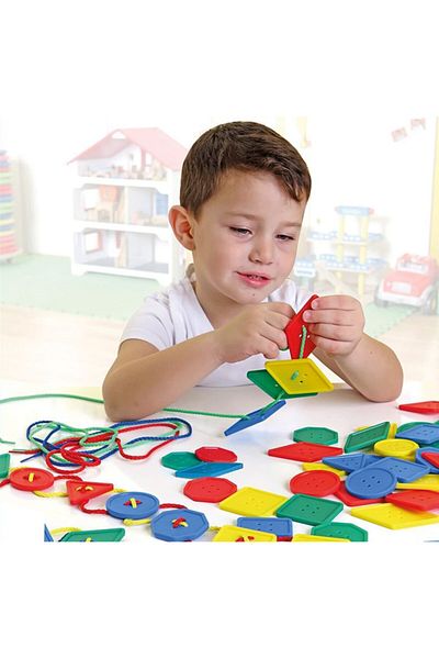 Hi-Q Toys أزرار هندسية برباط
