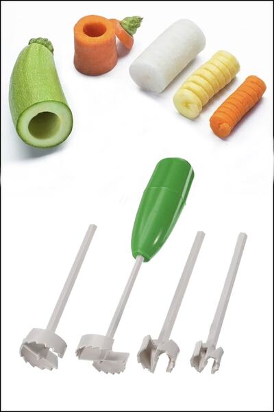 RoseRoi 4 Lü Meyve Sebze Oyacağı Soyacağı Oyma Aparatı