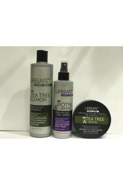 Urban Care Expert Series Tea Tree&lemon Şampuan + Peeling Şampuan + Biotin Caffeine Tonik