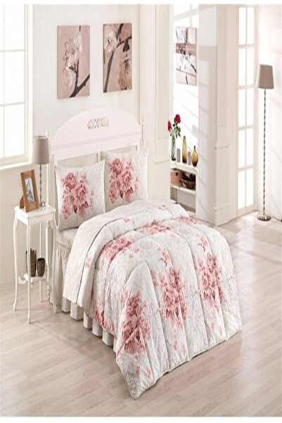 Taç Kristal Çift Kişilik Uyku Seti Henna Pudra