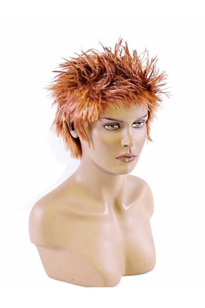 AYTUĞ PERUK Sentetik Çocuk Ve Yetişkin Peruğu, Vitrin Mankenleri Için Peruk ,parti Peruğu(extra-punk-506-bakır)