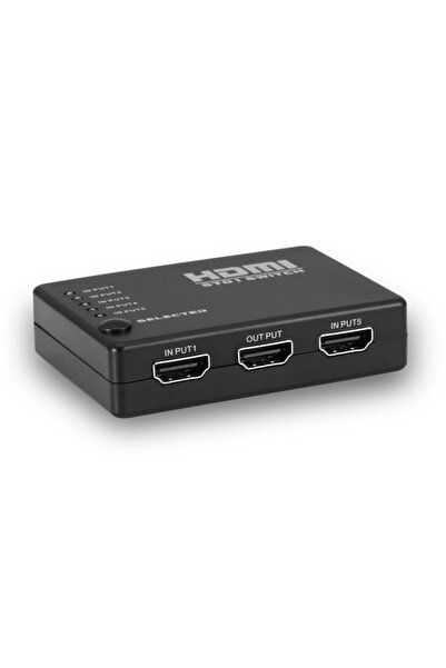Alfais 4416 Hdmı Çoklayıcı Çoğaltıcı Switch 5 Port Kumandalı Ir Alıcılı