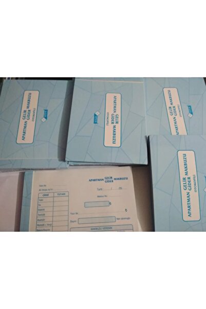 MADNEESHALİL 12 Adet Apartman Gelir Gider Makbuzu Otokopili 50 Sayfalı