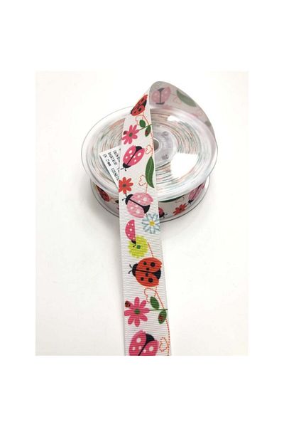 Hobigram Κορδέλα Grosgrain με σχέδιο πασχαλίτσας 2,5 cm – Κορδέλα, Κομψό Σχέδιο, Γυναικείο Αξεσουάρ – Κορδέλα