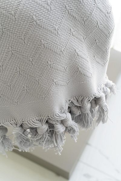 Upline Bıanca Gray Pique Sofa Shawl 120x190