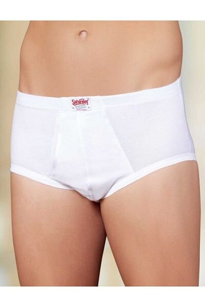 Şahinler Men's White Combed Com Slip Panties